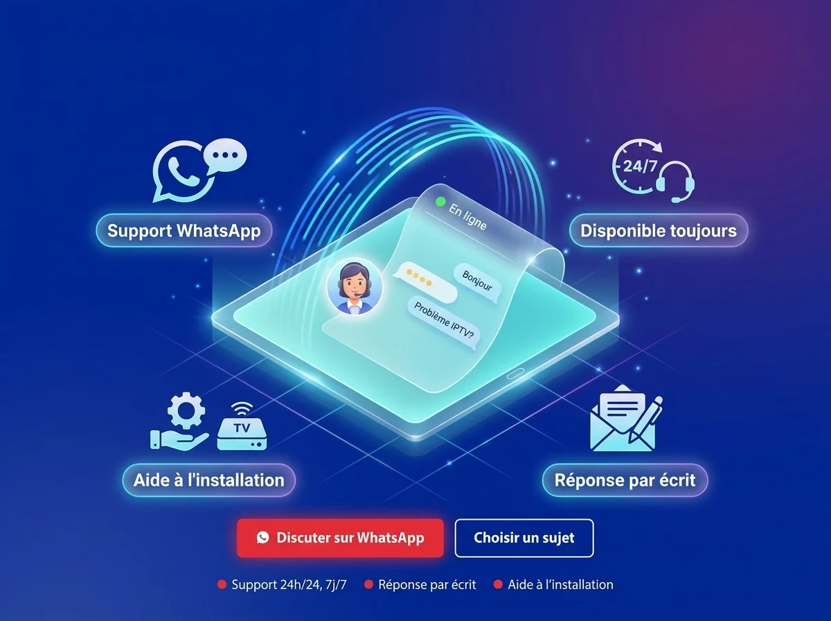 Contact et support IPTV France sur WhatsApp, 24h/24 et 7j/7
